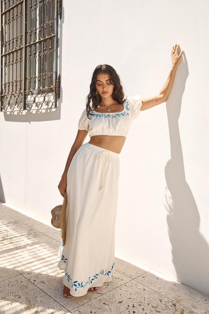 Ciao Bella Maxi Skirt Beige Product Image