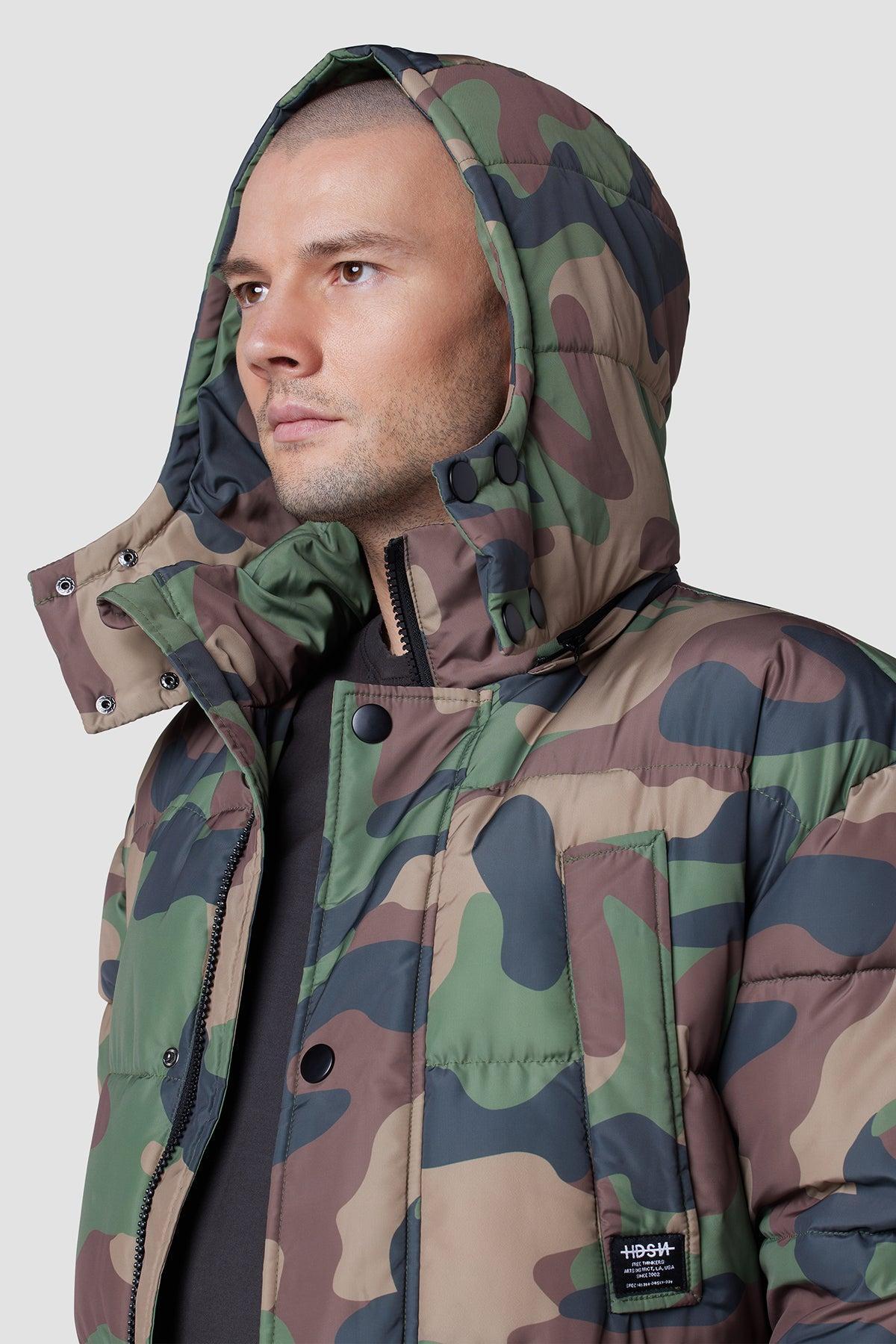 Quilted Hooded Storm Parka Male Product Image