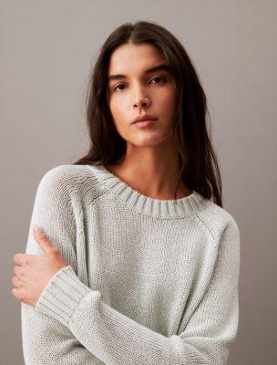 Open Stitch Crewneck Sweater Product Image