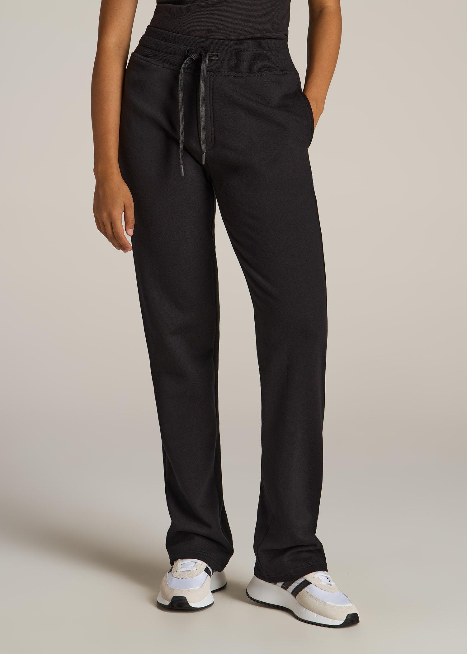 Wearever Fleece Open-Bottom Sweatpants for Tall Women in Black product image