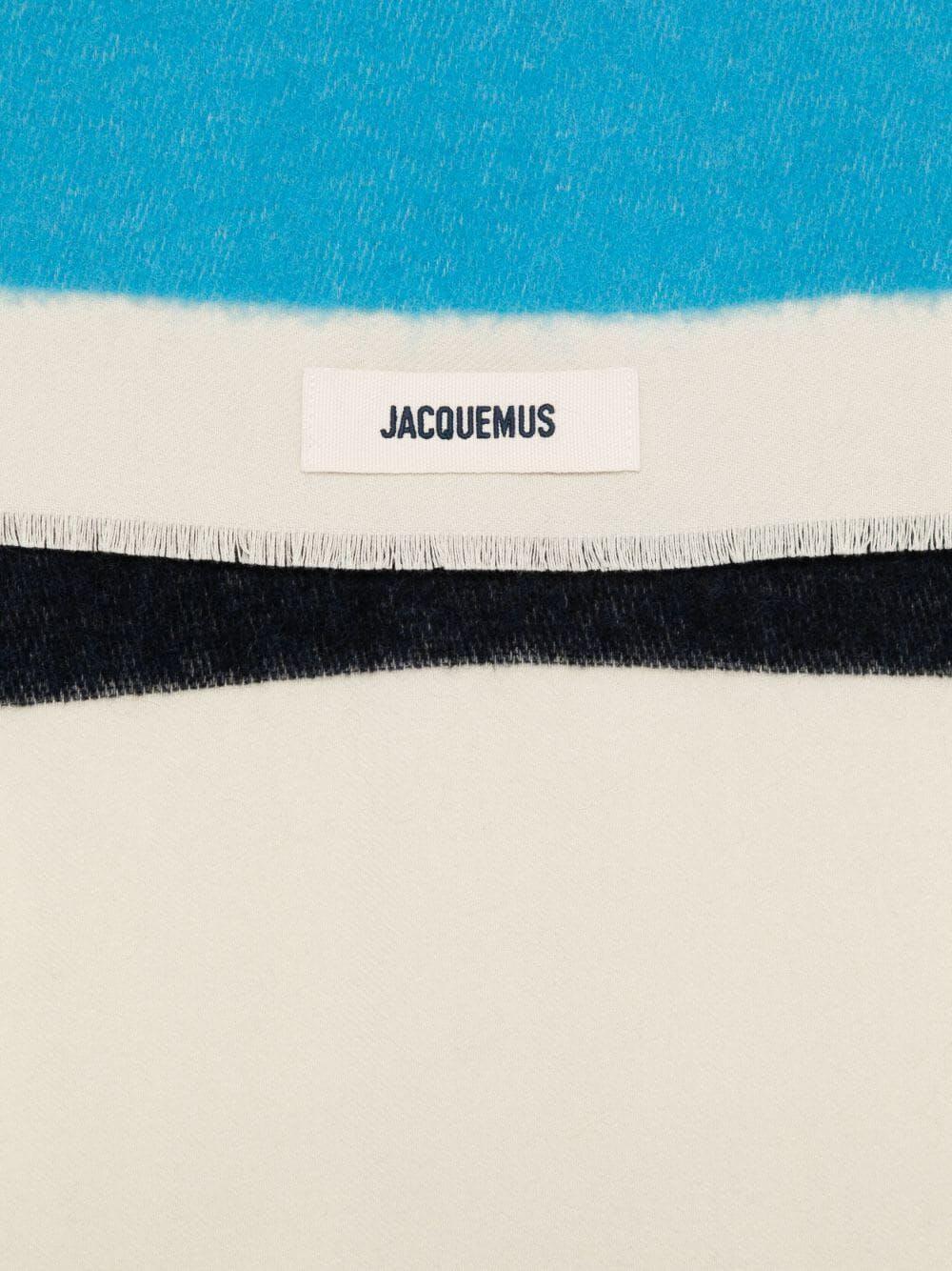 JACQUEMUS Blue Striped Scarf Product Image