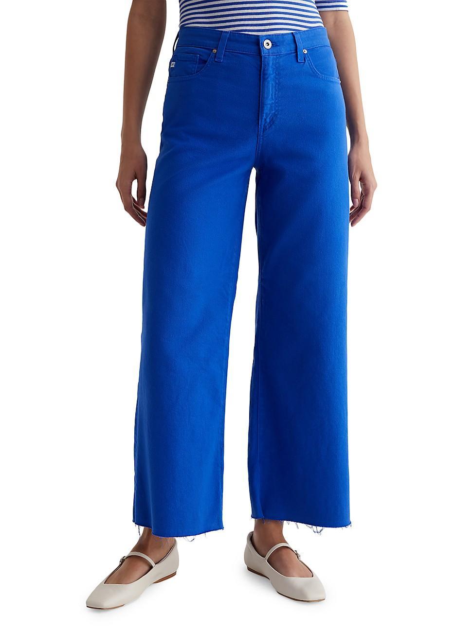 Womens Saige Crop Wide-Leg Jeans Product Image