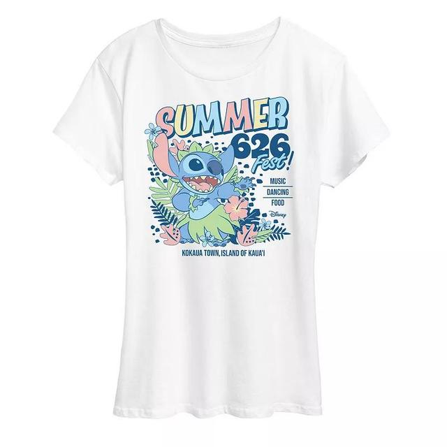 Disneys Lilo & Stitch Womens Summer 626 Fest Graphic Tee Product Image