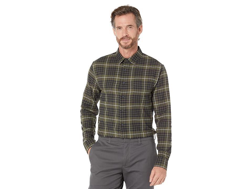 Vince Calabasas Plaid Long Sleeve (Dark Field) Men's Clothing Product Image