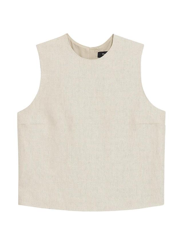 Womens Linen Boxy Sleeveless Top Product Image