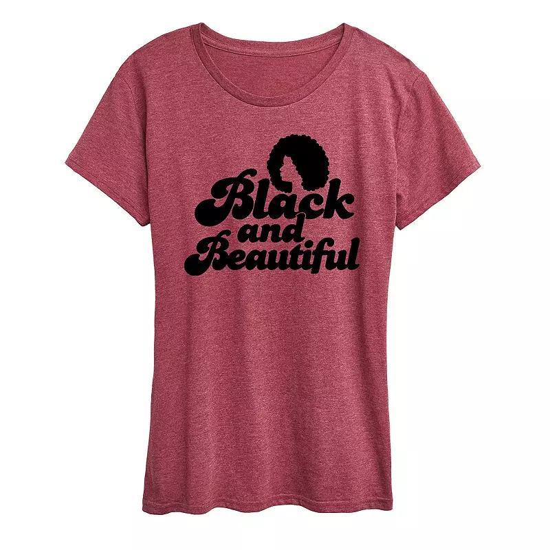 Plus Black and Beautiful Graphic Tee, Womens Green Product Image