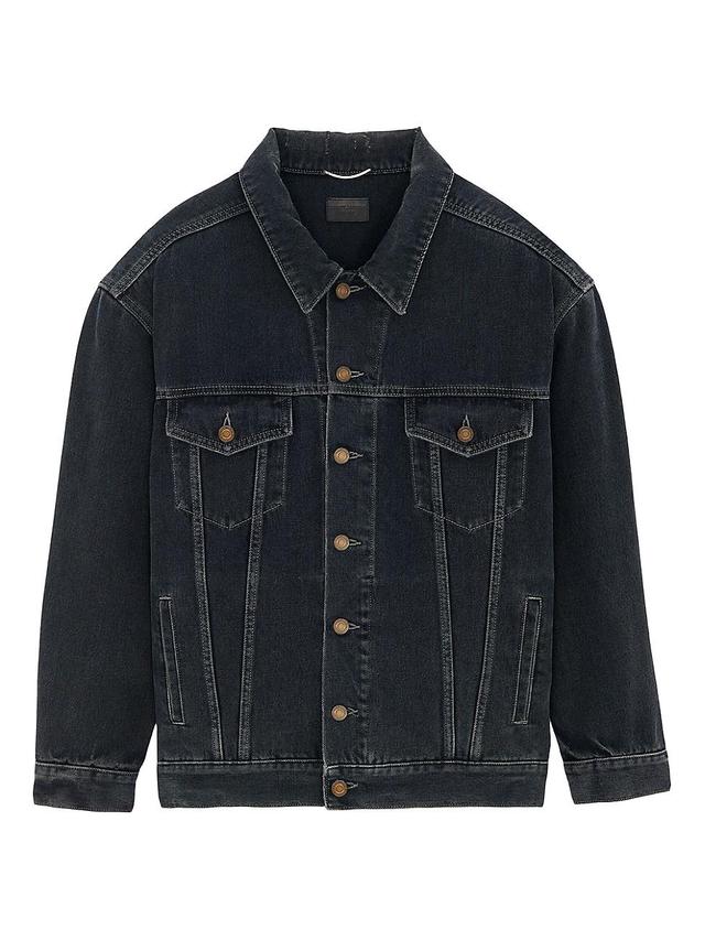 Mens Oversized Jacket in Denim Product Image