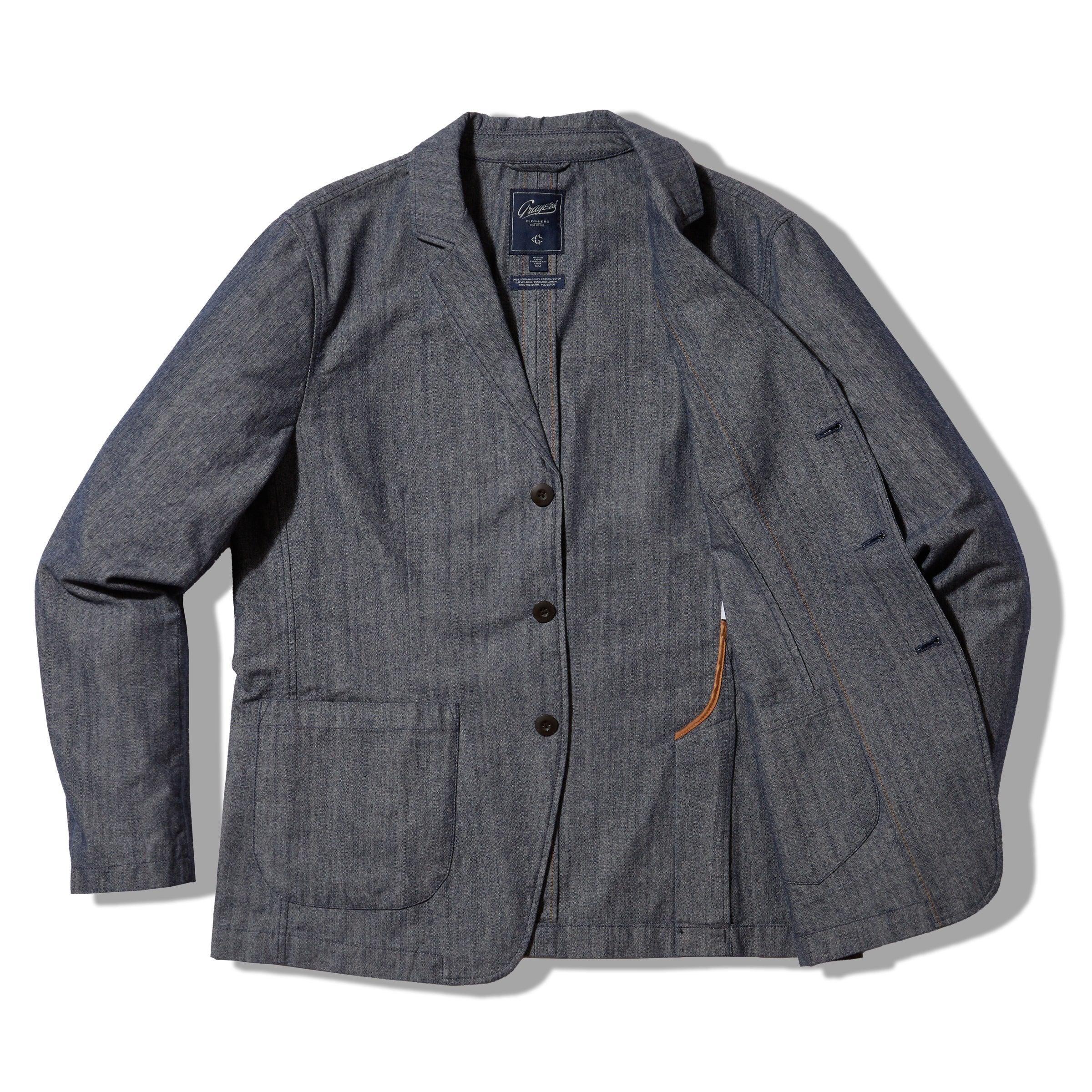 Denim Unconstructed Blazer - Denim Blue Product Image