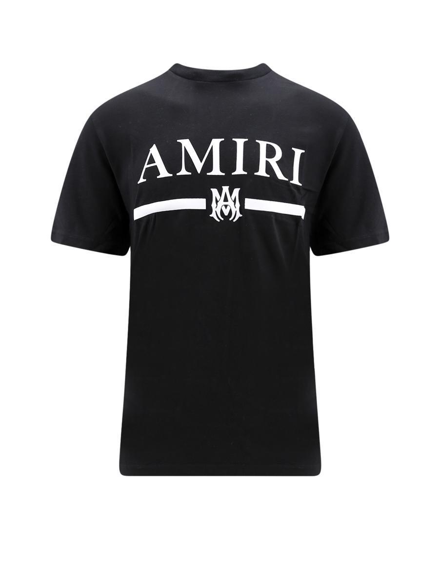 Cotton T-shirt With Frontal Logo In Black Product Image