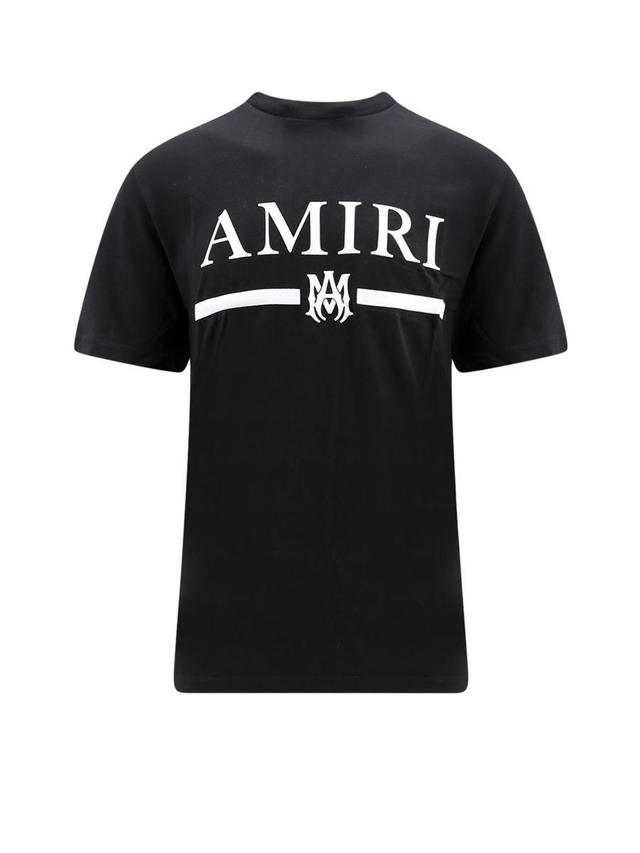 Cotton T-shirt With Frontal Logo In Black Product Image