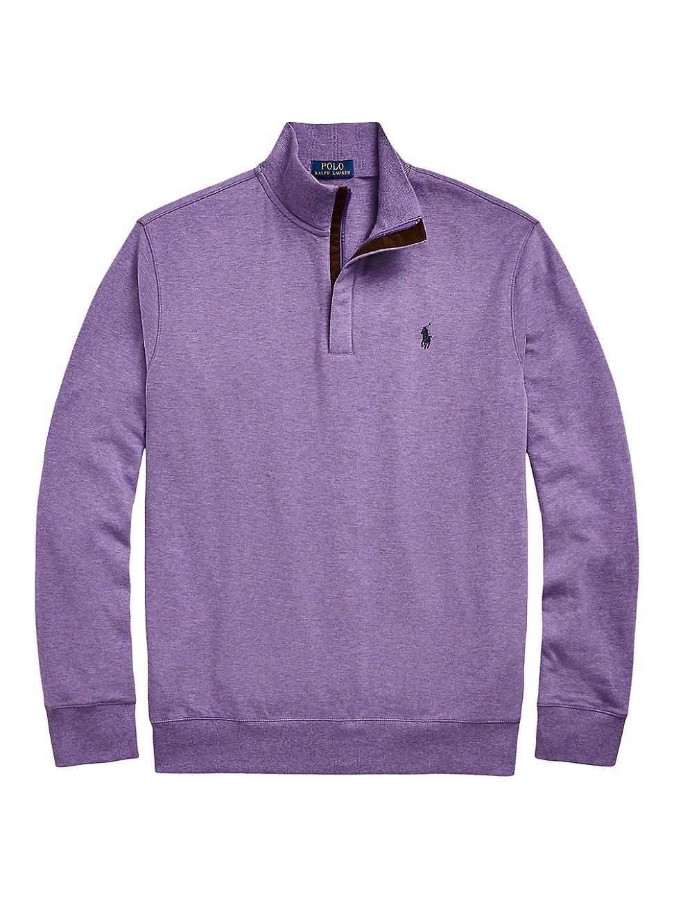 Mens Cotton Long-Sleeve Quarter-Zip Sweater Product Image