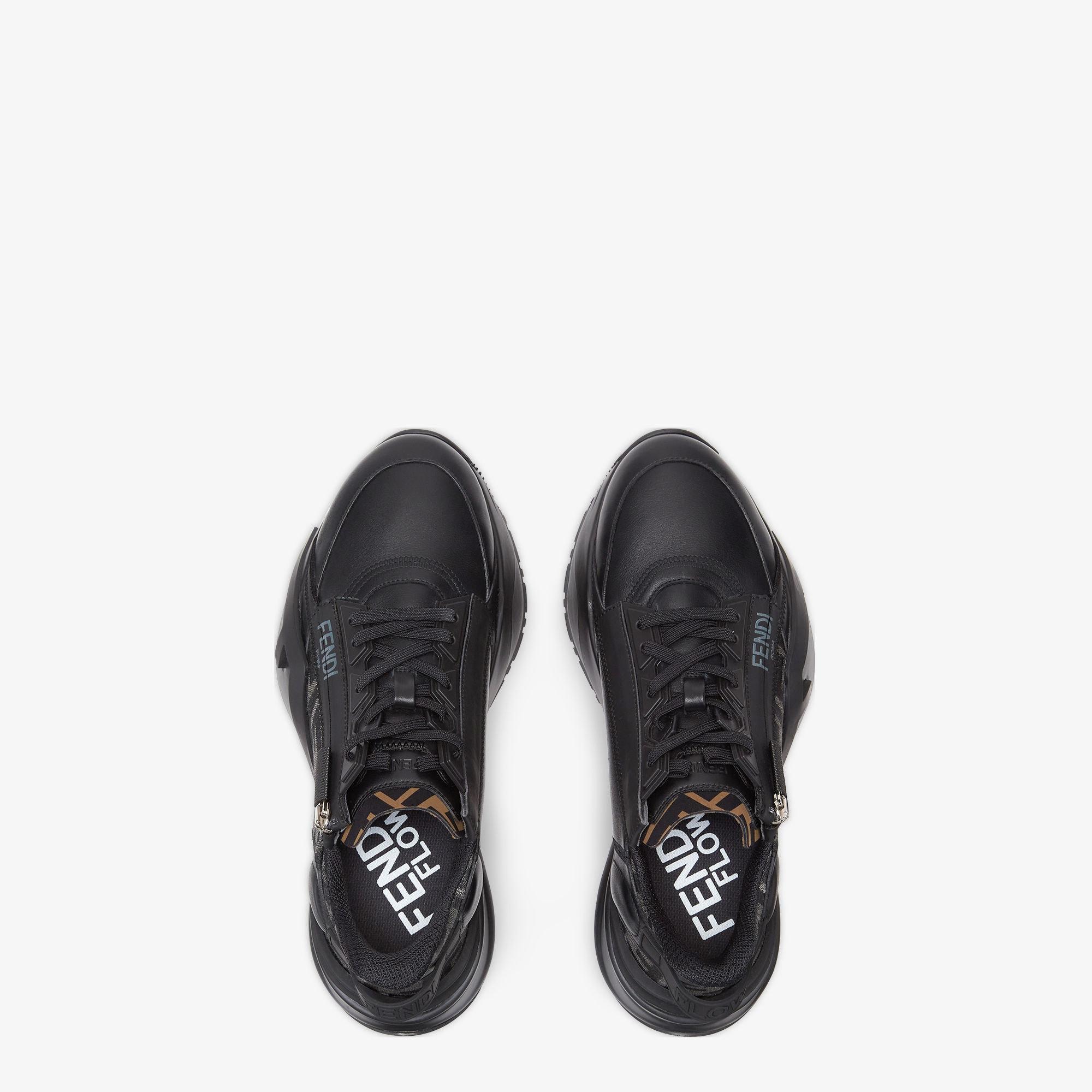 Fendi Flow SneakersBlack leather low-tops Product Image