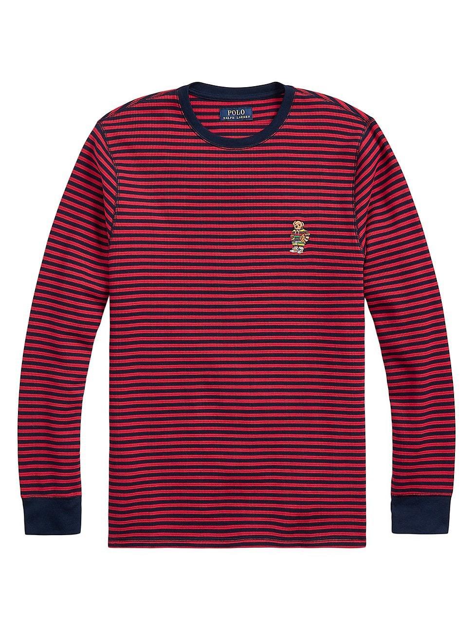 Mens Striped Contrast-Trim Shirt Product Image