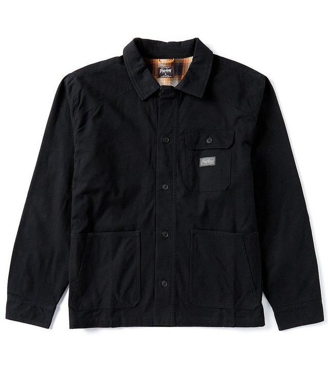 Hurley Bixby Long Sleeve Flannel-Lined Canvas Shacket Product Image