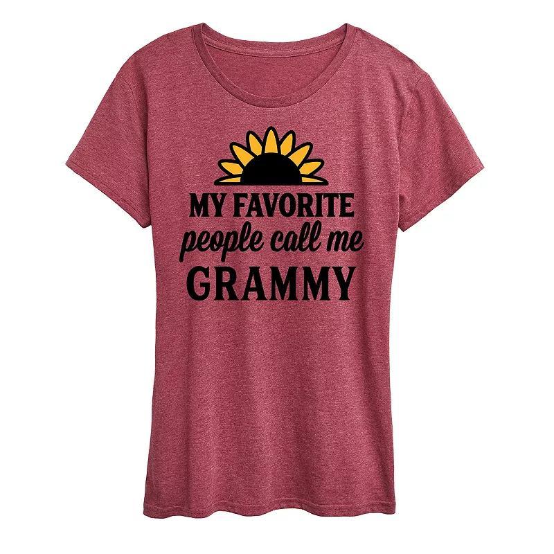 Womens Favorite People Call Me Grammy Graphic Tee Product Image