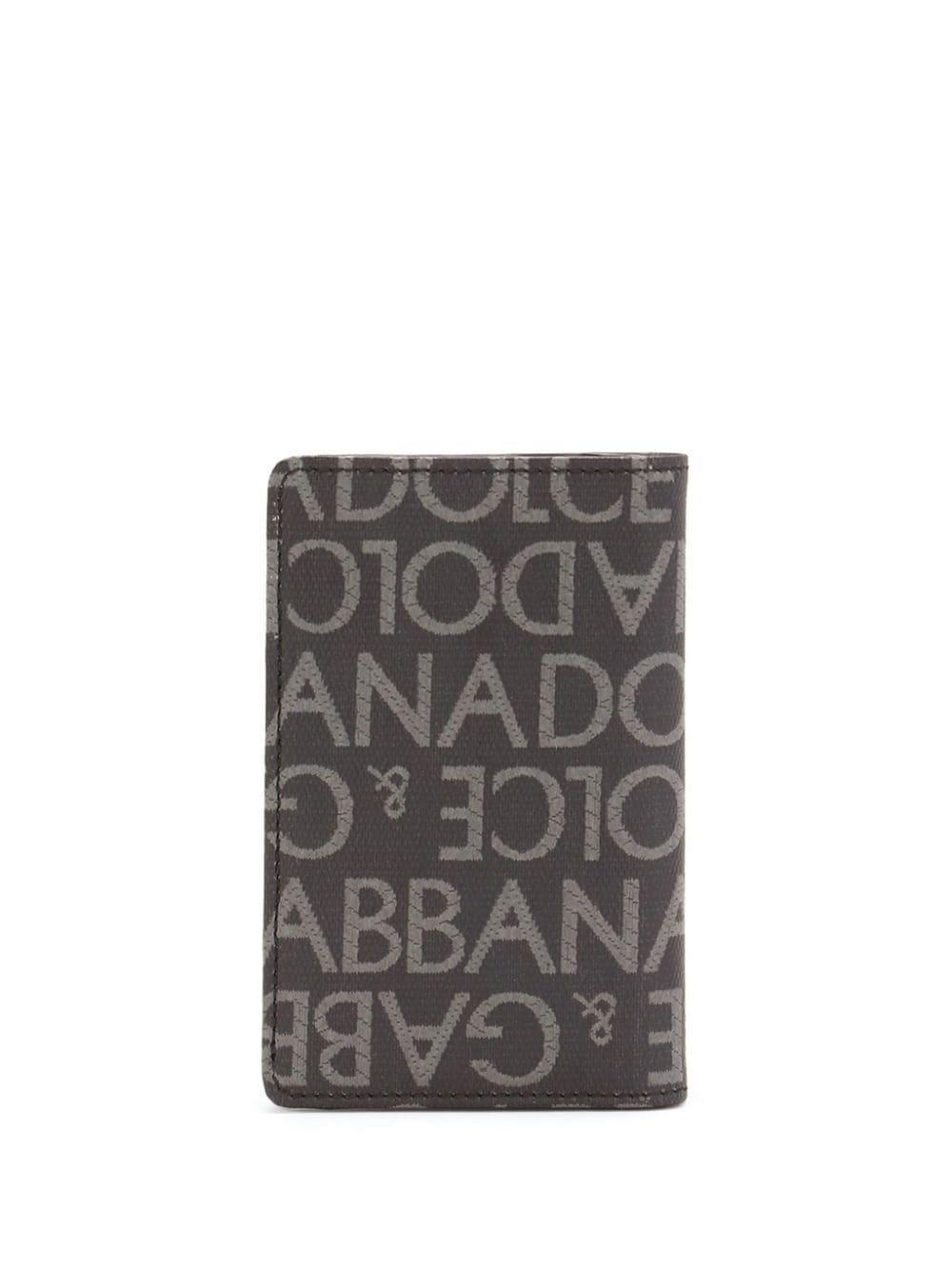 Logo-plaque Logo-print Wallet In Black Product Image