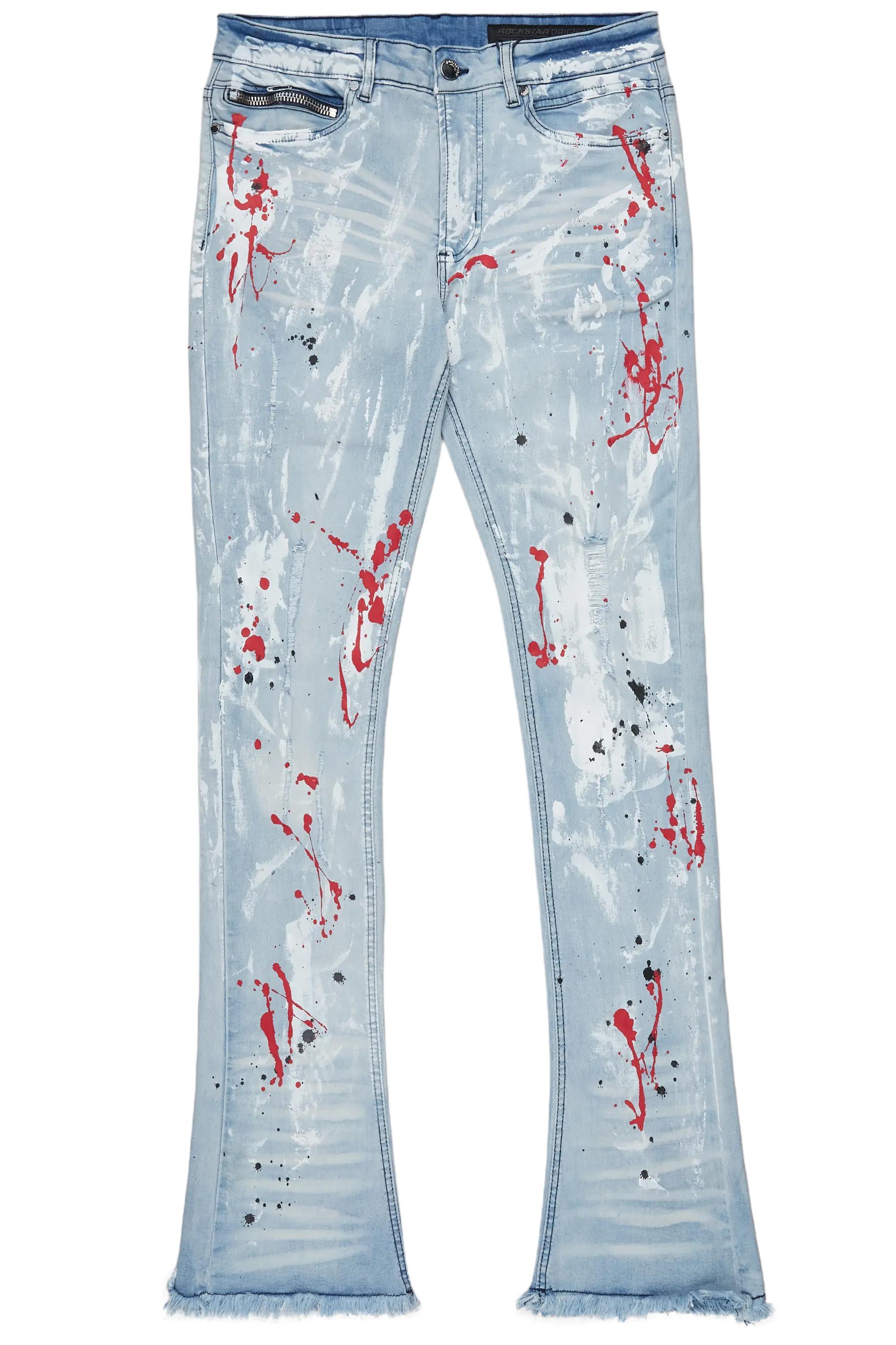 Aldis Blue Painter Stacked Flare Jean Male Product Image