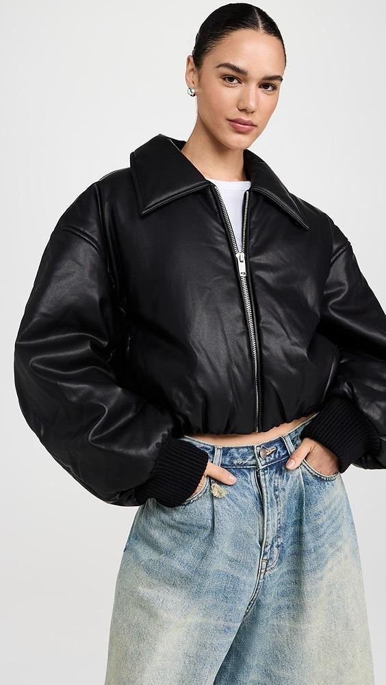 Pixie Market Leather Bomber Jacket | Shopbop Product Image