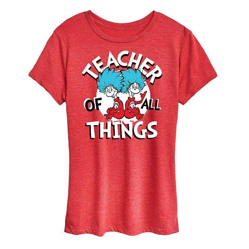 Womens Dr. Seuss Teacher Of All Things Graphic Tee Product Image