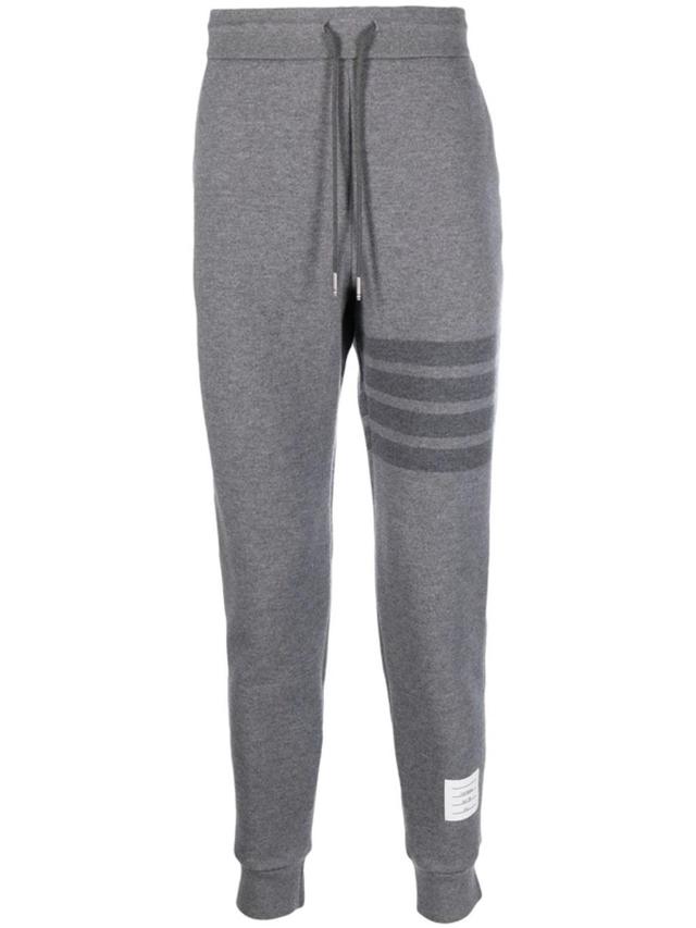 Stripe-detail Wool Track Pants In Grey Product Image