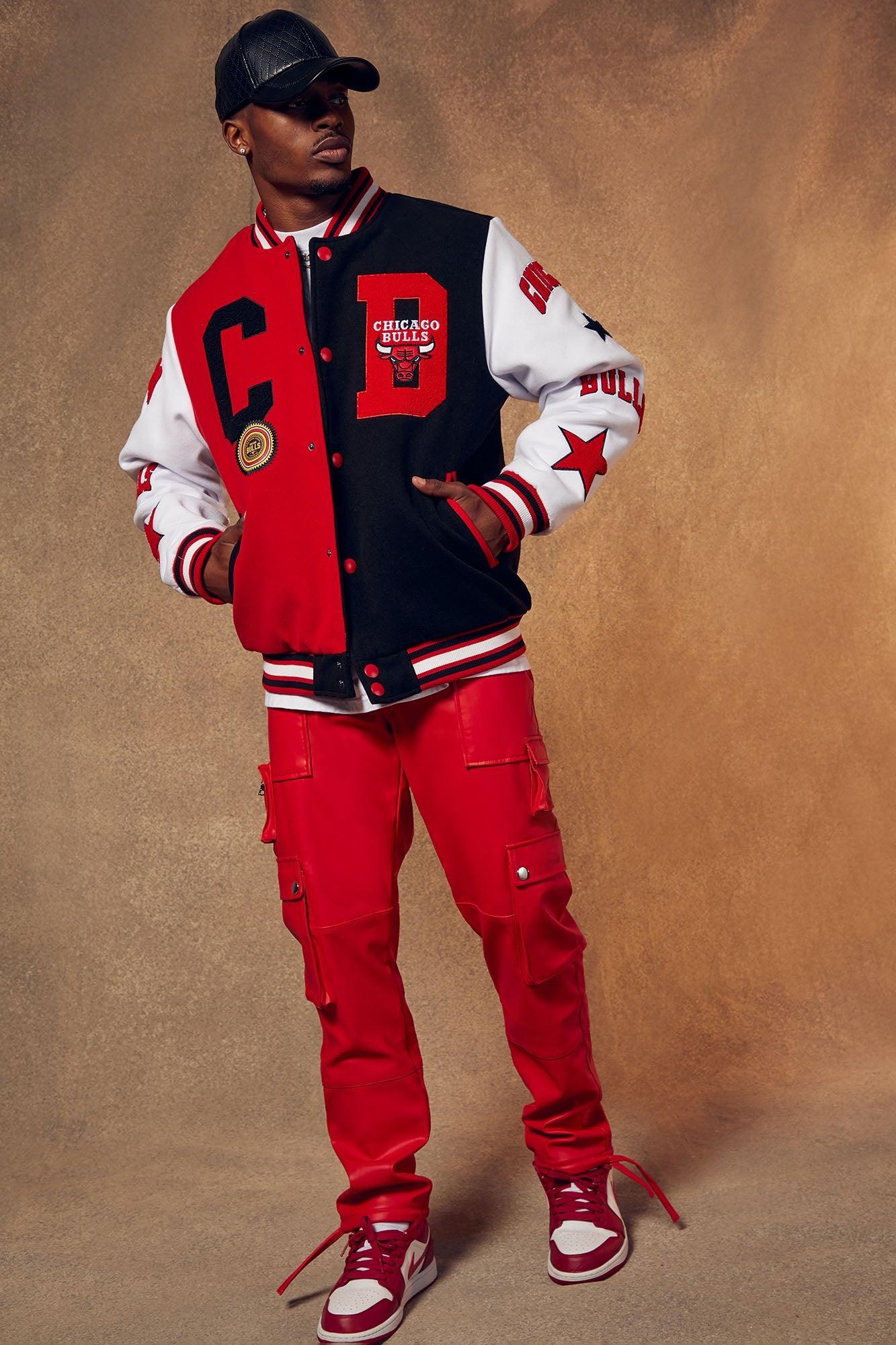 Chicago Bulls Varsity Jacket - Black/Red Product Image