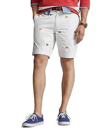 Polo Ralph Lauren Classic-Fit Stretch Embroidered 9.25 Inseam Shorts Product Image