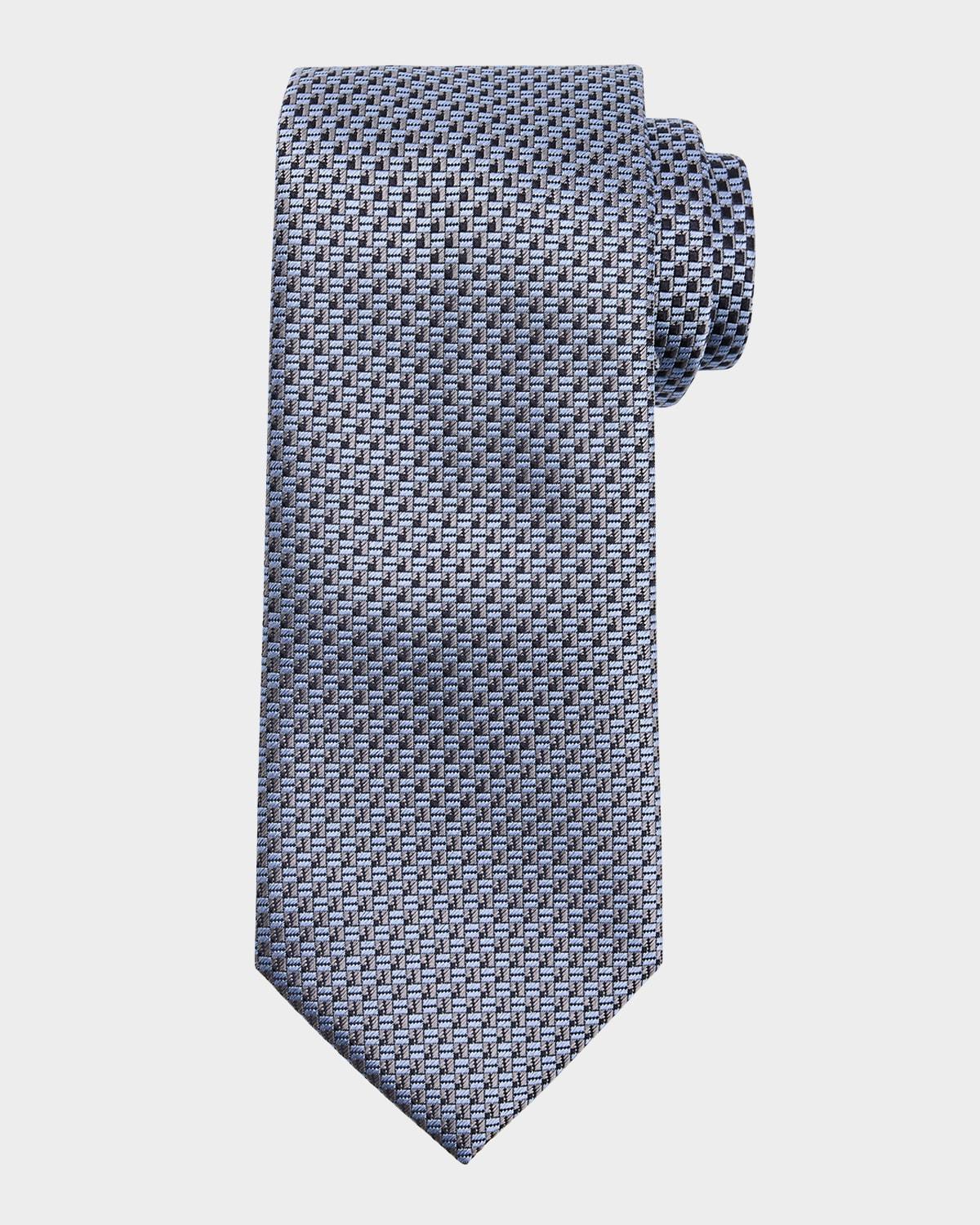 Men's Staggered Box Silk Tie Product Image