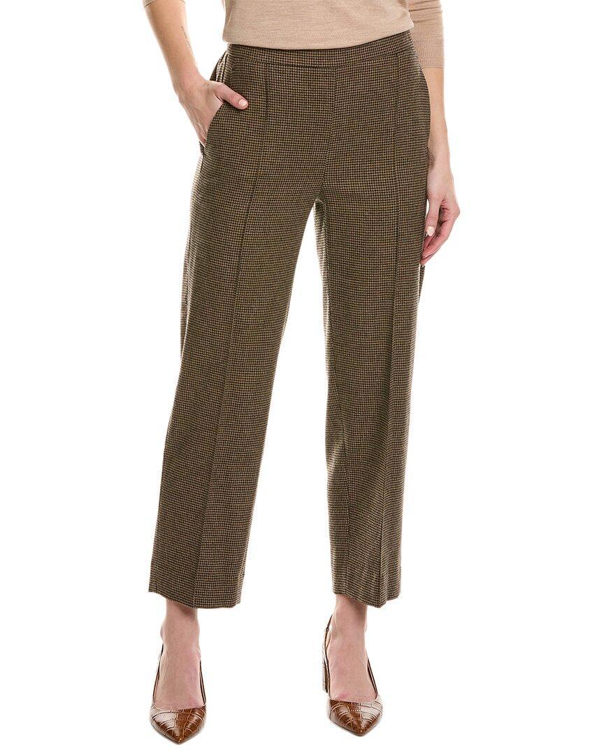 Mid-rise Wool-blend Pant In Brown Product Image