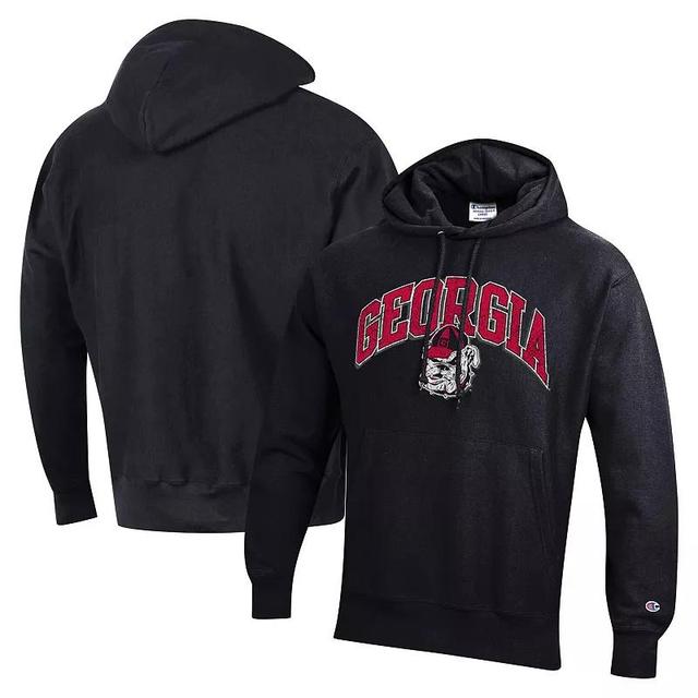 Mens Champion Black Georgia Bulldogs Vault Late Night Reverse Weave Pullover Hoodie Product Image