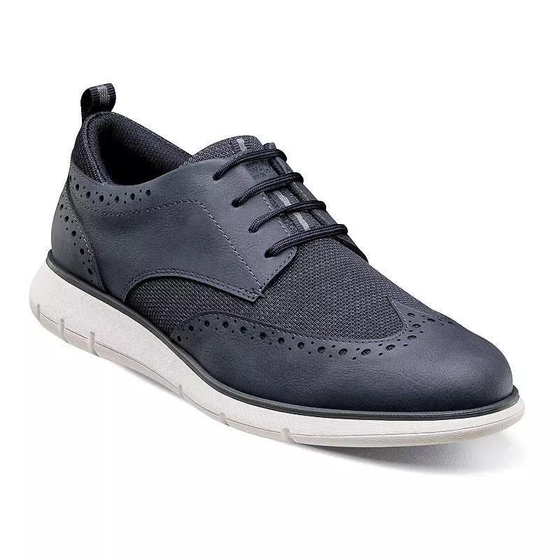 Nunn Bush Stance Knit Mens Wingtip Oxford Shoes Blue Team Product Image