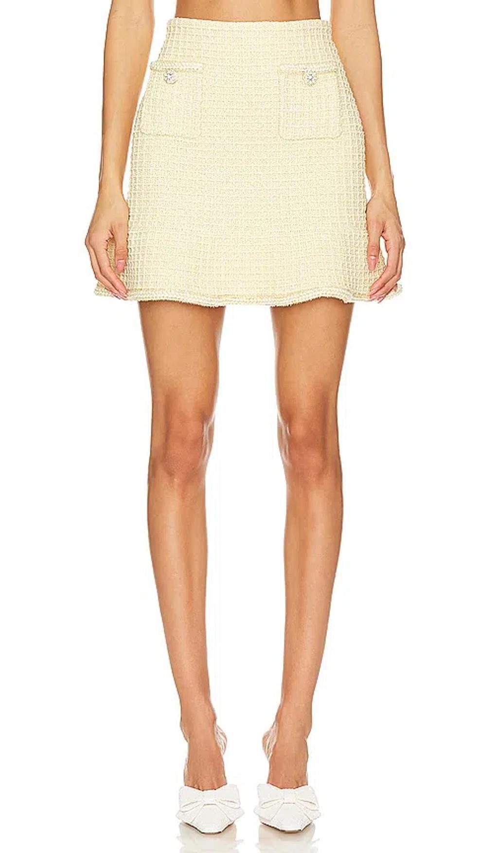 Textured Knit Skirt In Yellow & Orange Product Image