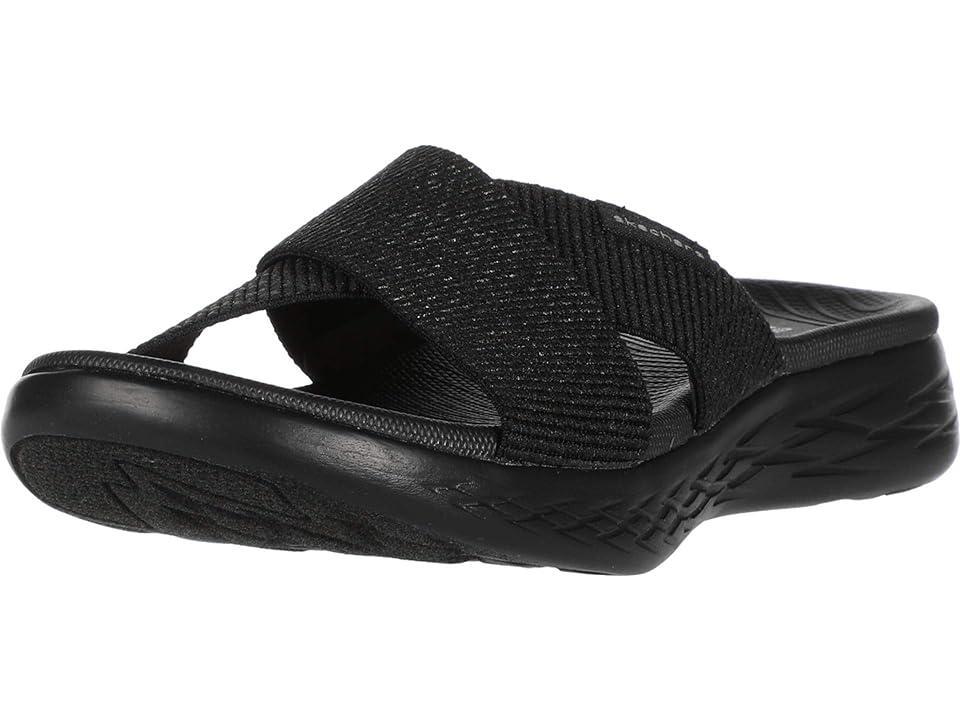 SKECHERS Performance On-The-Go 600 - Glistening (Black) Women's Sandals Product Image