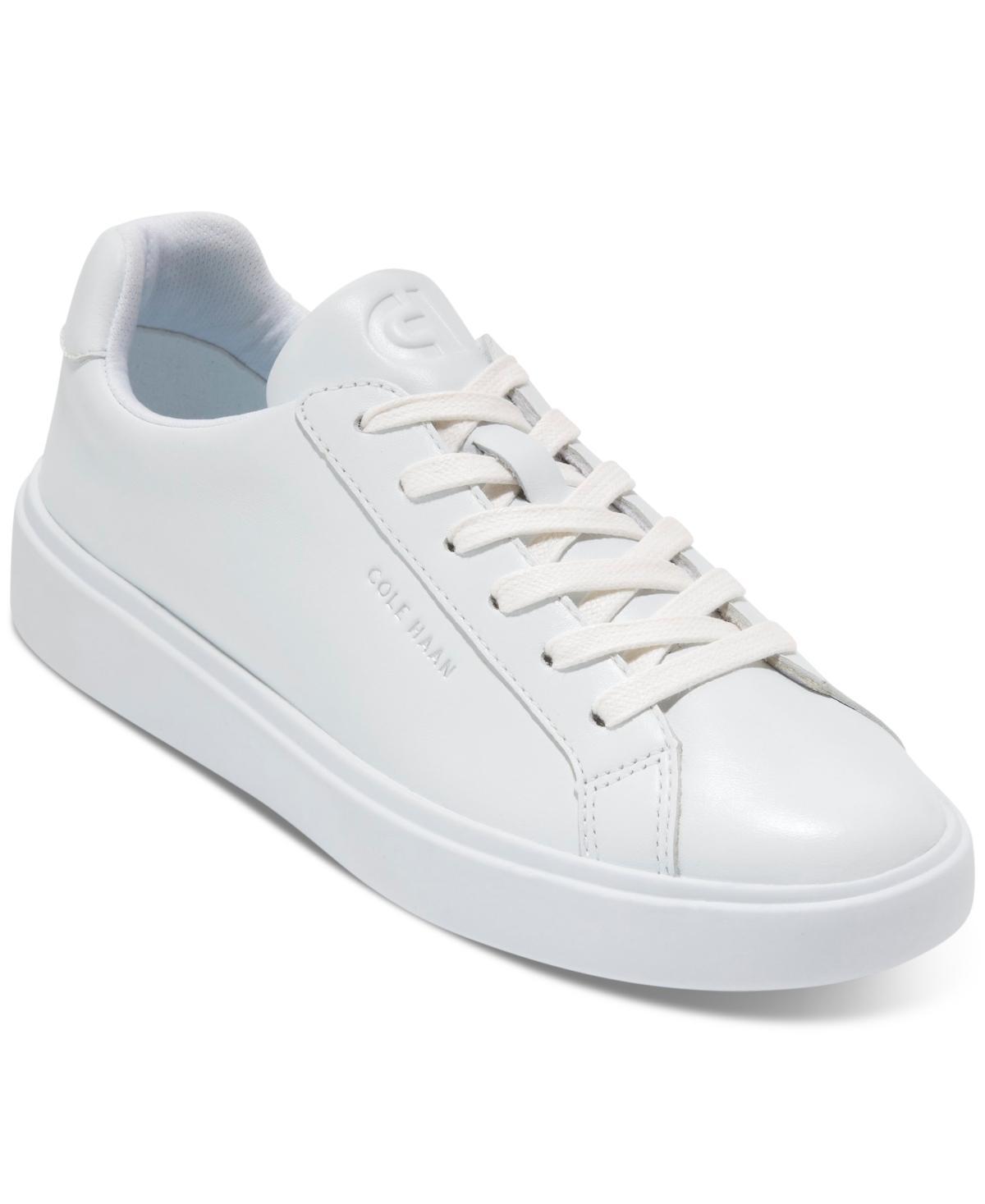 Cole Haan Womens Grand Crosscourt Daily Lace-Up Low-Top Sneakers - White Product Image