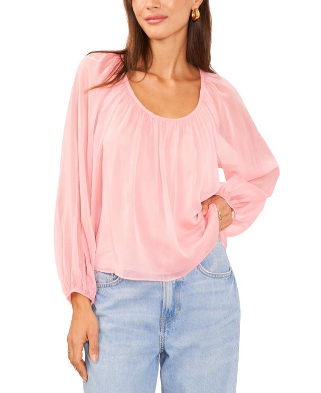 1.state Womens Long-Sleeve Peasant Blouse Product Image