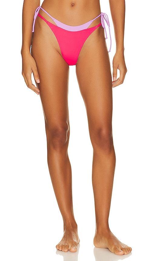 LSPACE Seam-free Fused Mackena Bikini Bottom in Fuchsia. Product Image