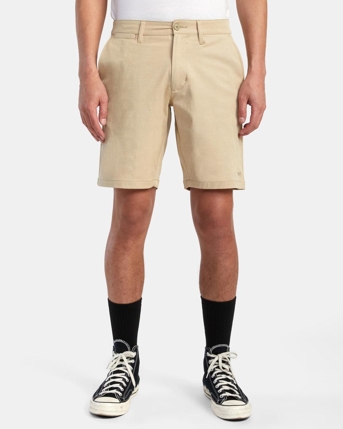 Back In Hybrid 19" Shorts - Khaki Product Image