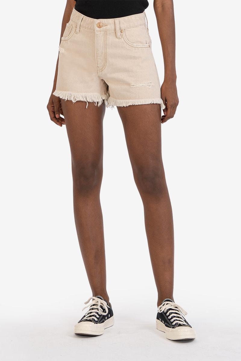 Jane High Rise Long Short- Tan Product Image