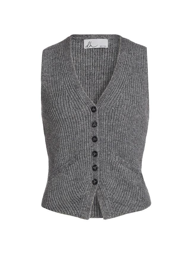 Womens Mazie Ribbed Wool-Blend Vest Product Image