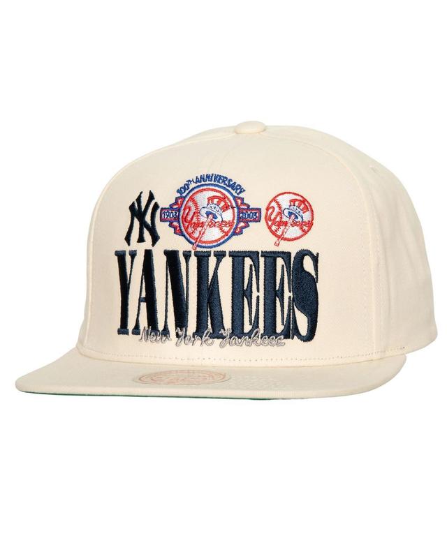 Mens Mitchell & Ness Cream New York Yankees Reframe Retro Snapback Hat Product Image