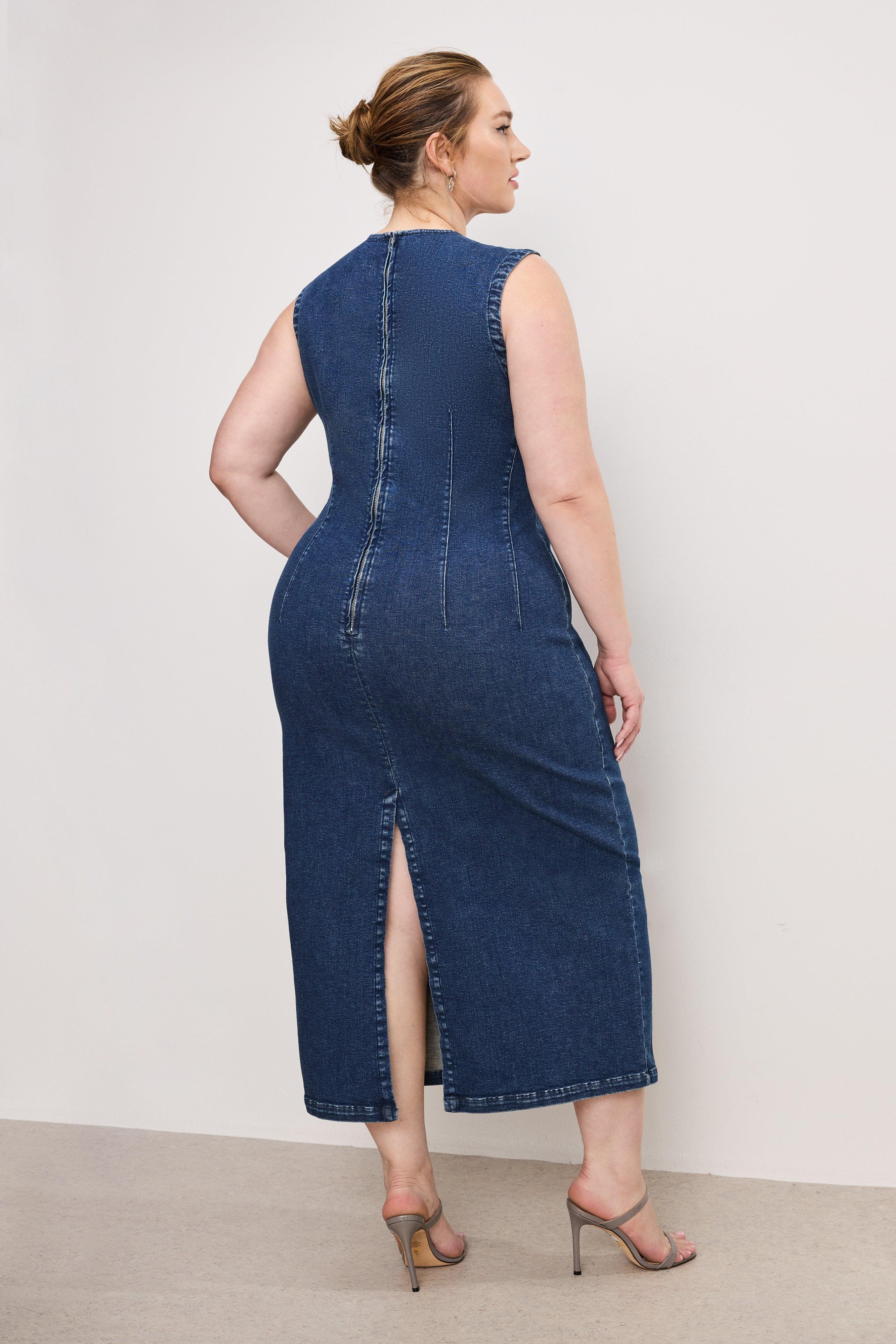 DENIM MIDI DRESS | INDIGO724 Product Image