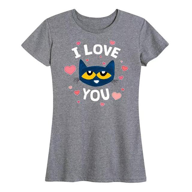 Womens Pete The Cat I Love You Pete Face Graphic Tee Product Image