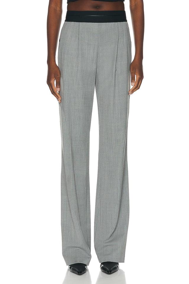 Helmut Lang Pull On Suit Pant in Grey. Product Image