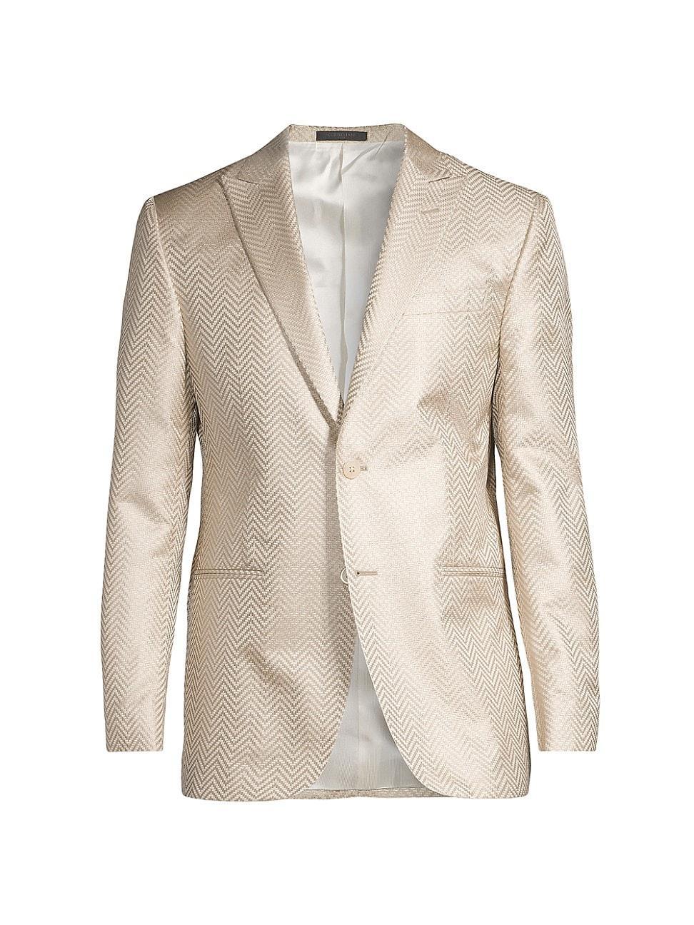 Mens Silk Chevron Dinner Jacket Product Image