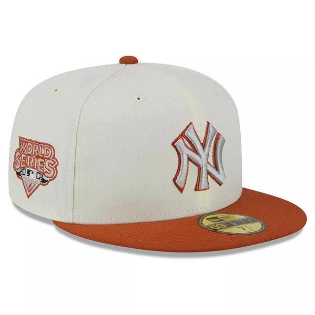 Mens New Era Cream/Orange New York Yankees 59FIFTY Fitted Hat Product Image