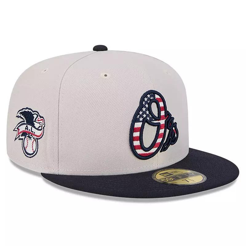 Mens New Era Khaki/Black Baltimore Orioles 2024 Fourth of July 59FIFTY Fitted Hat Product Image