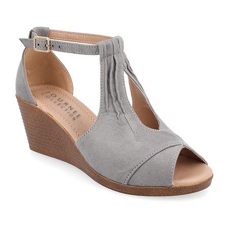 Journee Collection Kedzie Womens Wedges Grey Product Image