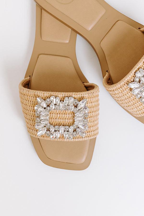 The Natalie Raffia Woven Sandal in Natural Product Image