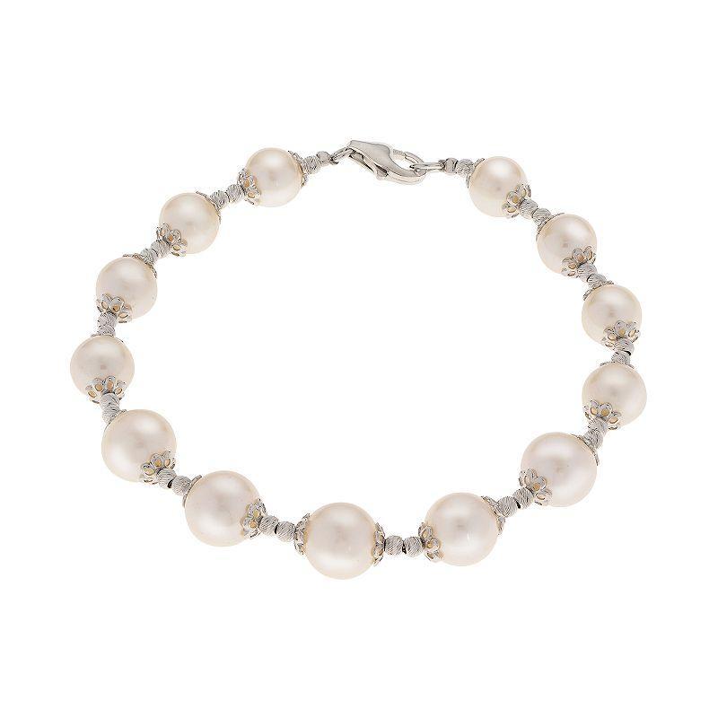 PearLustre by Imperial Sterling Silver Freshwater Cultured Pearl Bracelet, Womens Product Image