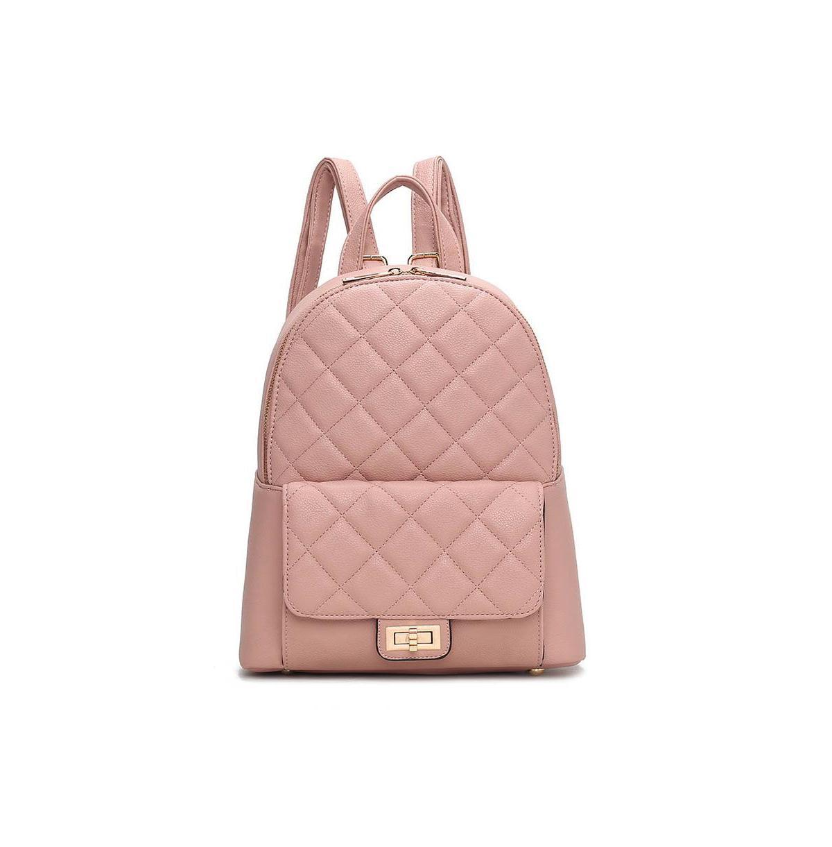 Mkf Collection Dimitria Quilted and Smooth Women s Backpack by Mia K Product Image