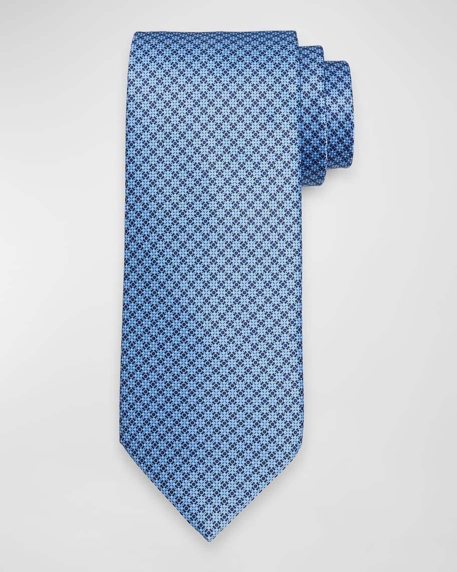 Mens Small Square Silk Tie Product Image